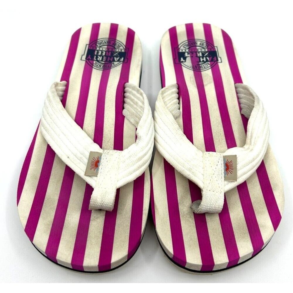 Faherty X REEF Women's OG Stripe Flip Flop Size 6